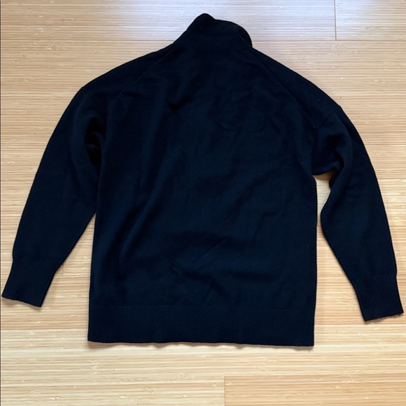 Quince Mongolian Cashmere Polo Sweater in black, size small - Picture 10 of 10
